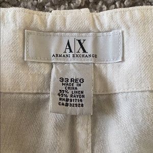 Armani Exchange linen/rayon pants